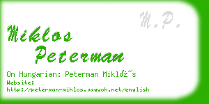 miklos peterman business card